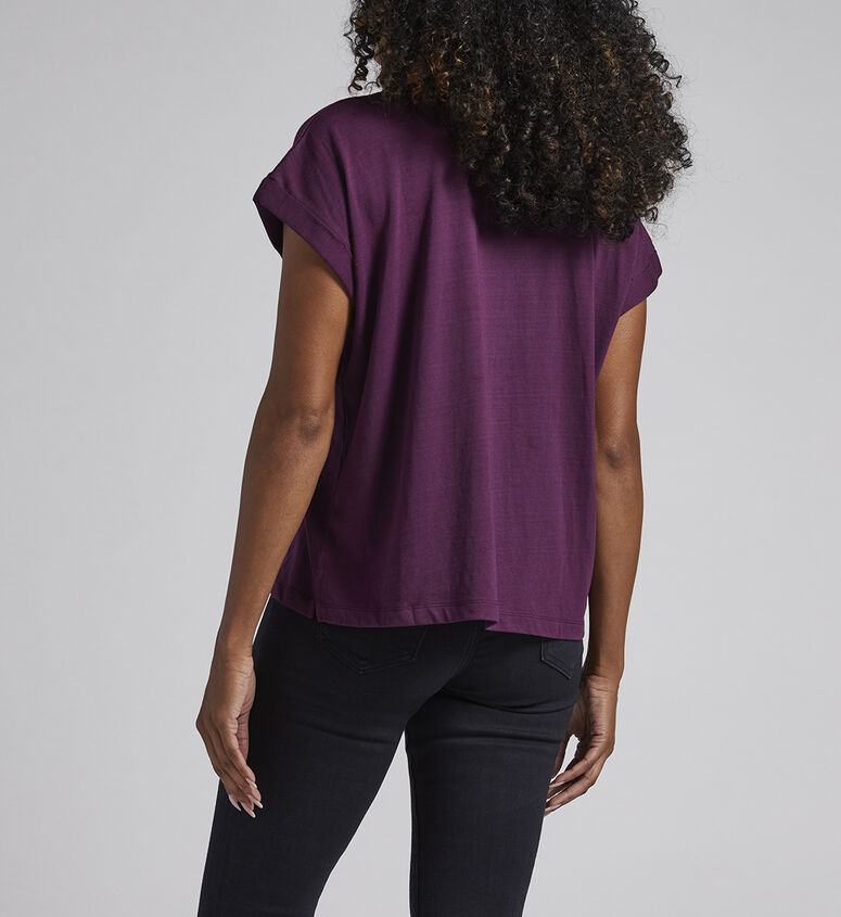 Drapey Luxe Tee | Eggplant