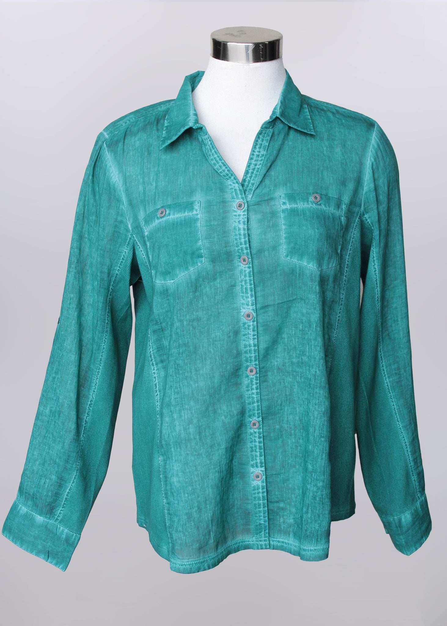 Faded Button Up Blouse