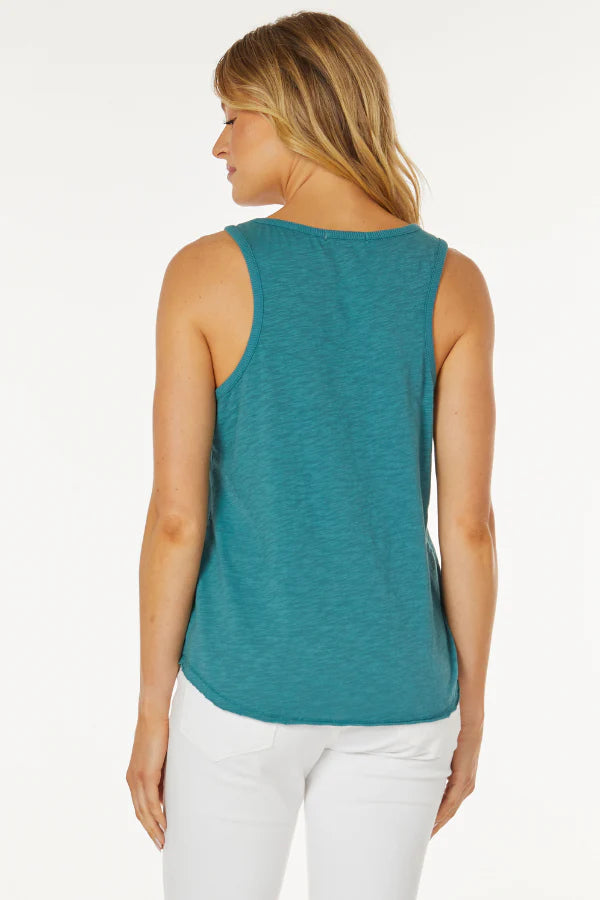 Curve Hem Slim Scoop Neck Tank