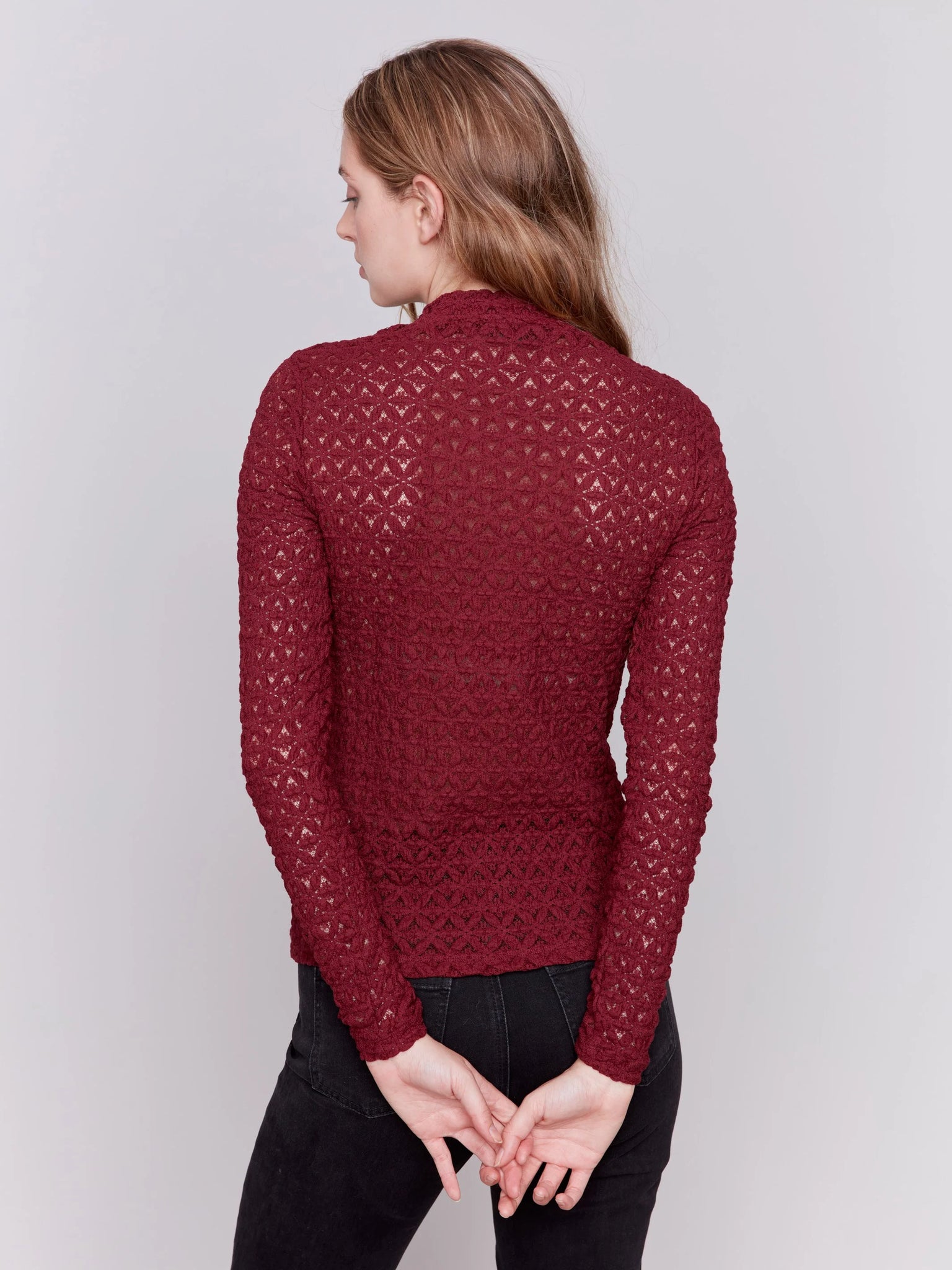 Lace Mock Neck Top