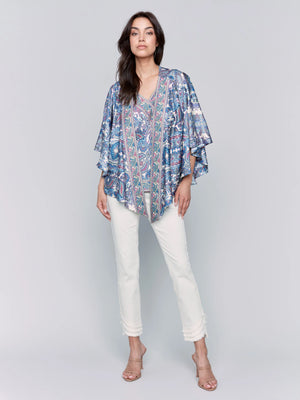 Printed Satin Kimono