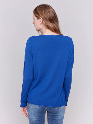 Solid Basic V-Neck Sweater