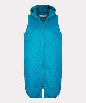 Body Warmer Quilted Long Vest | Petrol