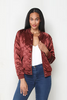 Reversible Embroidered Satin Bomber Jacket