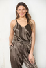 Reversible Solid Hammered Satin Camisole