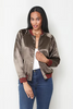 Reversible Embroidered Satin Bomber Jacket