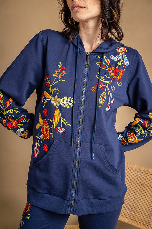 French Terry Embroidered Hoodie