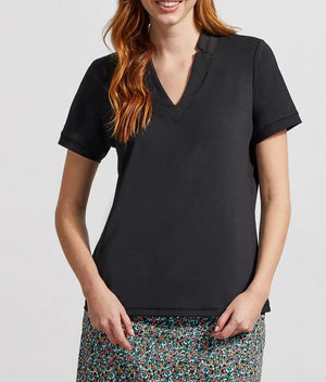 Performance UPF 50+ V-Neck Top | Black