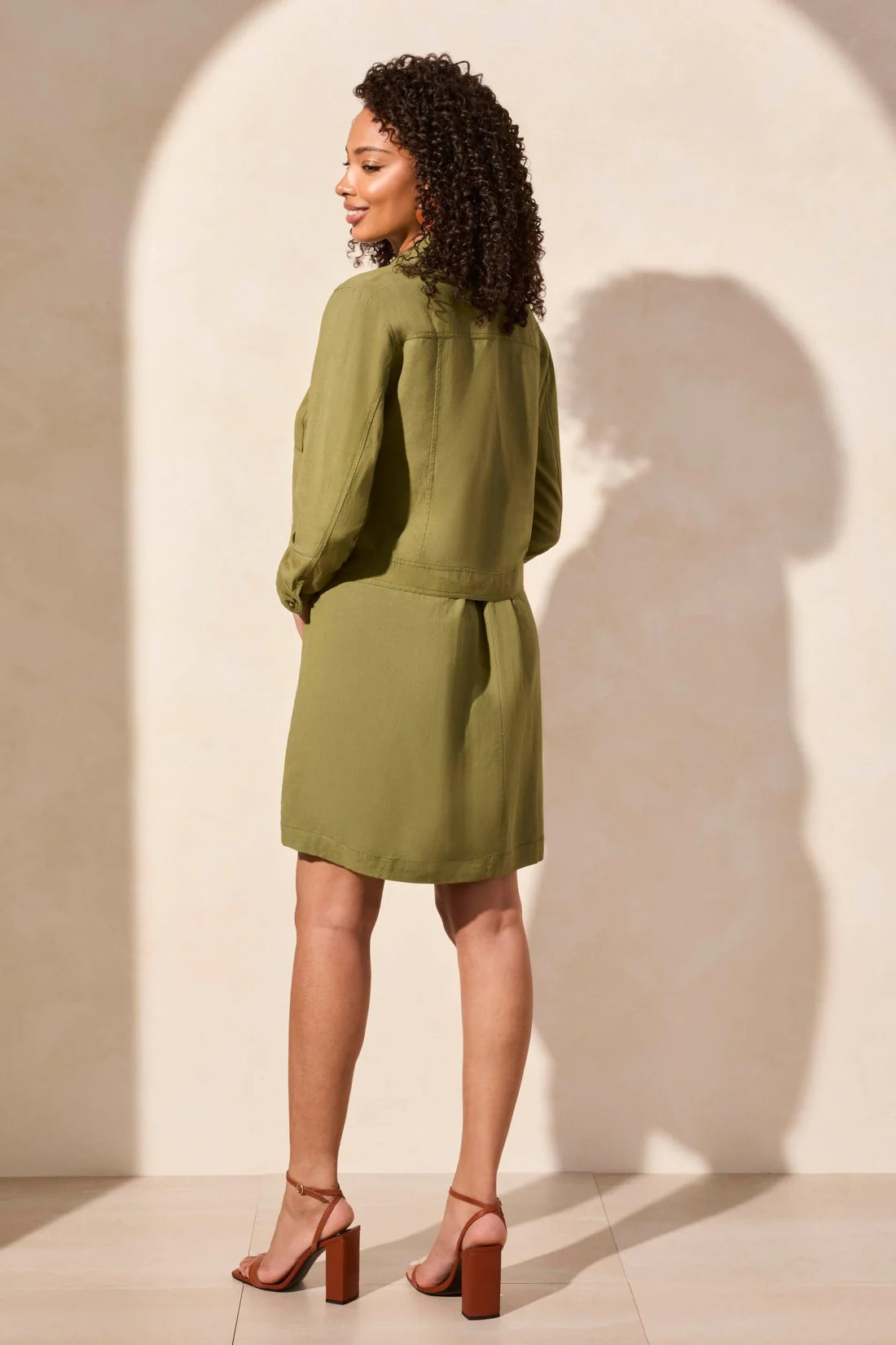 Linen Blend Button-Front Jacket With Chest Pockets