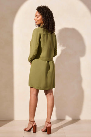 Linen Blend Button-Front Jacket With Chest Pockets