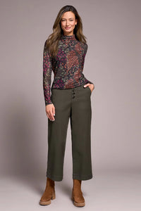 Slub Cotton Sophia Curvy Wide Leg Jeans