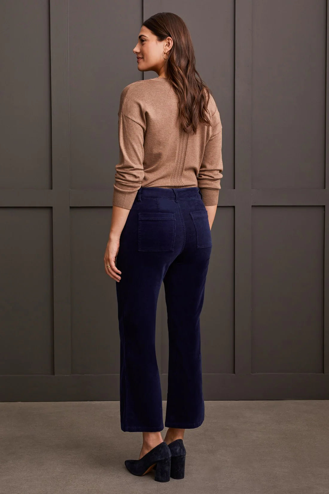 Stretch Corduroy Straight Leg Pants