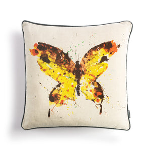 Butterfly Collection - Yellow Butterfly Square Pillow