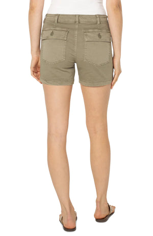 Utility Short with Flap Pockets | Pewter Green