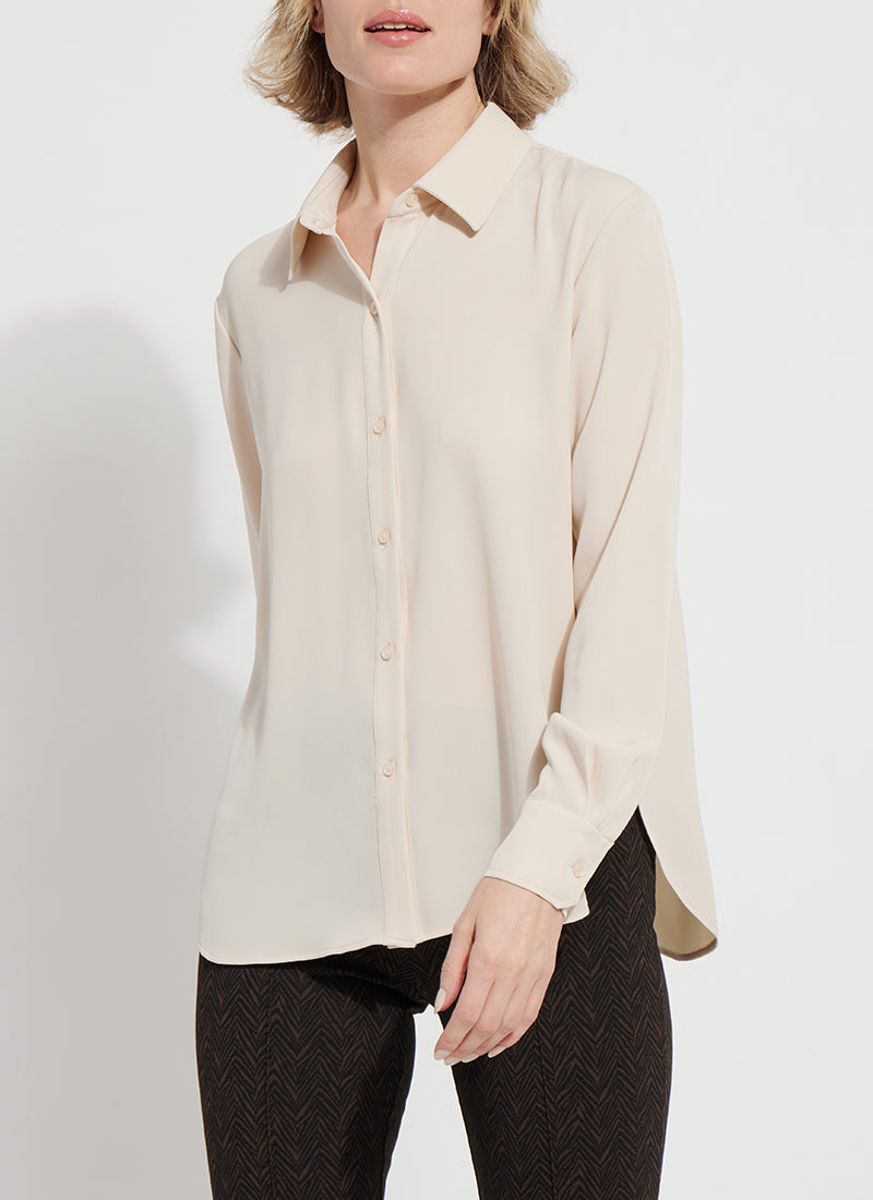 Parker Button Down Shirt | Light Almond