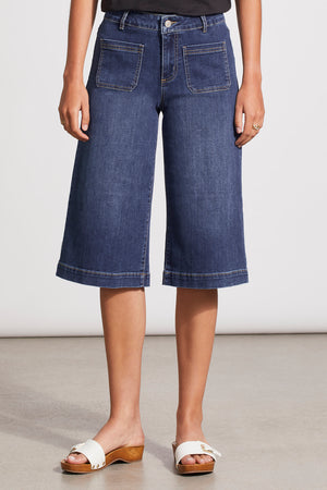 Audrey Capri Palazzo Jeans With Patch Pockets | Realblue