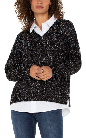 Long Sleeve Collared Sweater