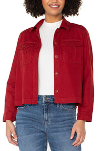 Pleat Back Crop Jacket