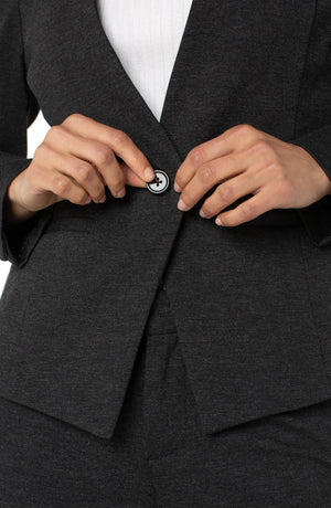 Collarless Fitted Blazer