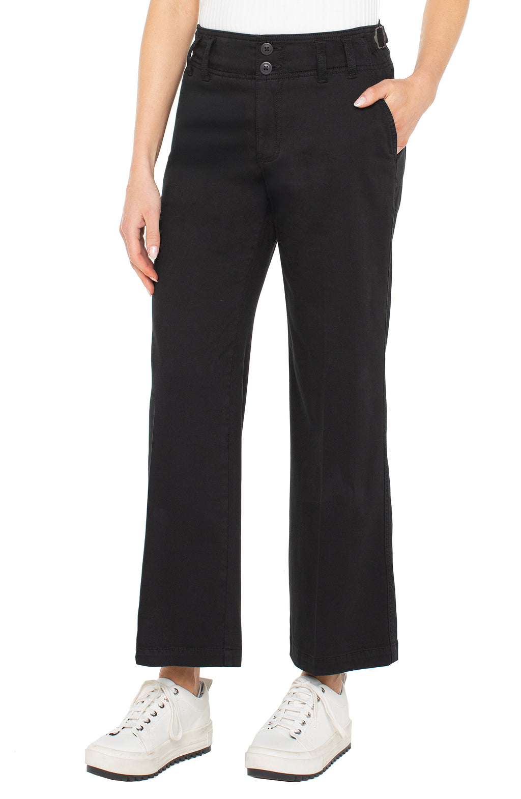 High Rise Cinch Waist Wide Leg 28" Inseam