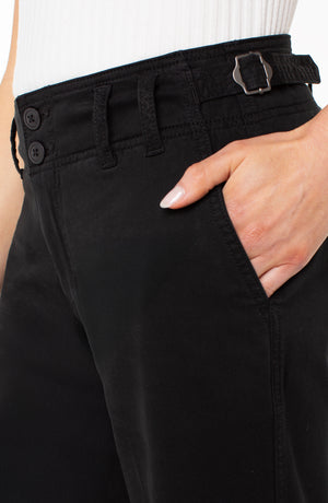 High Rise Cinch Waist Wide Leg 28" Inseam