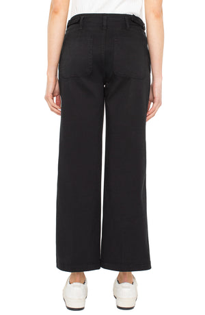 High Rise Cinch Waist Wide Leg 28" Inseam