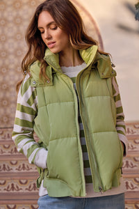Quilted Vest W/ Removable Hood