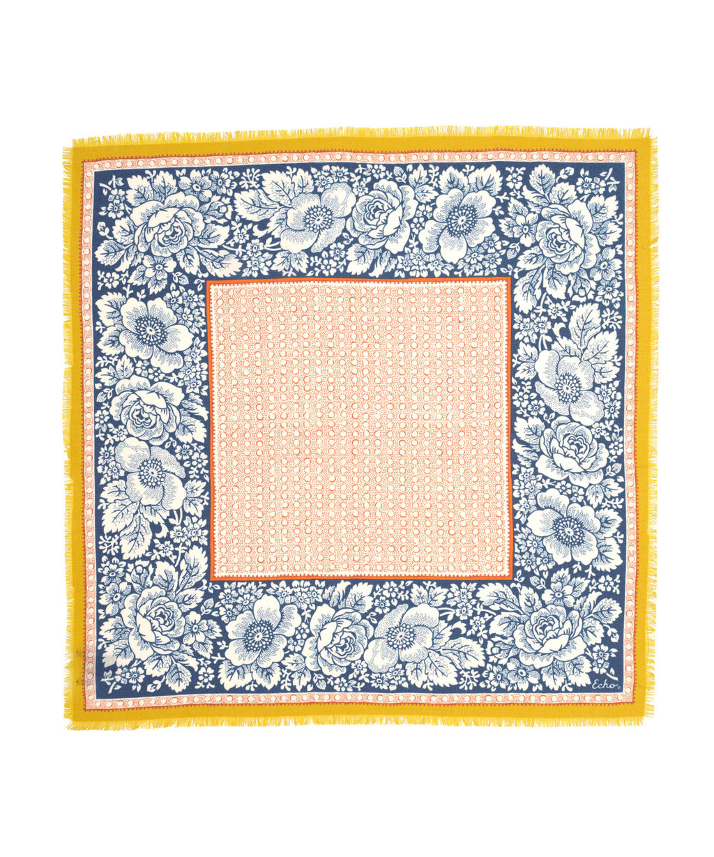 Vintage Floral Dot Wool Scarf