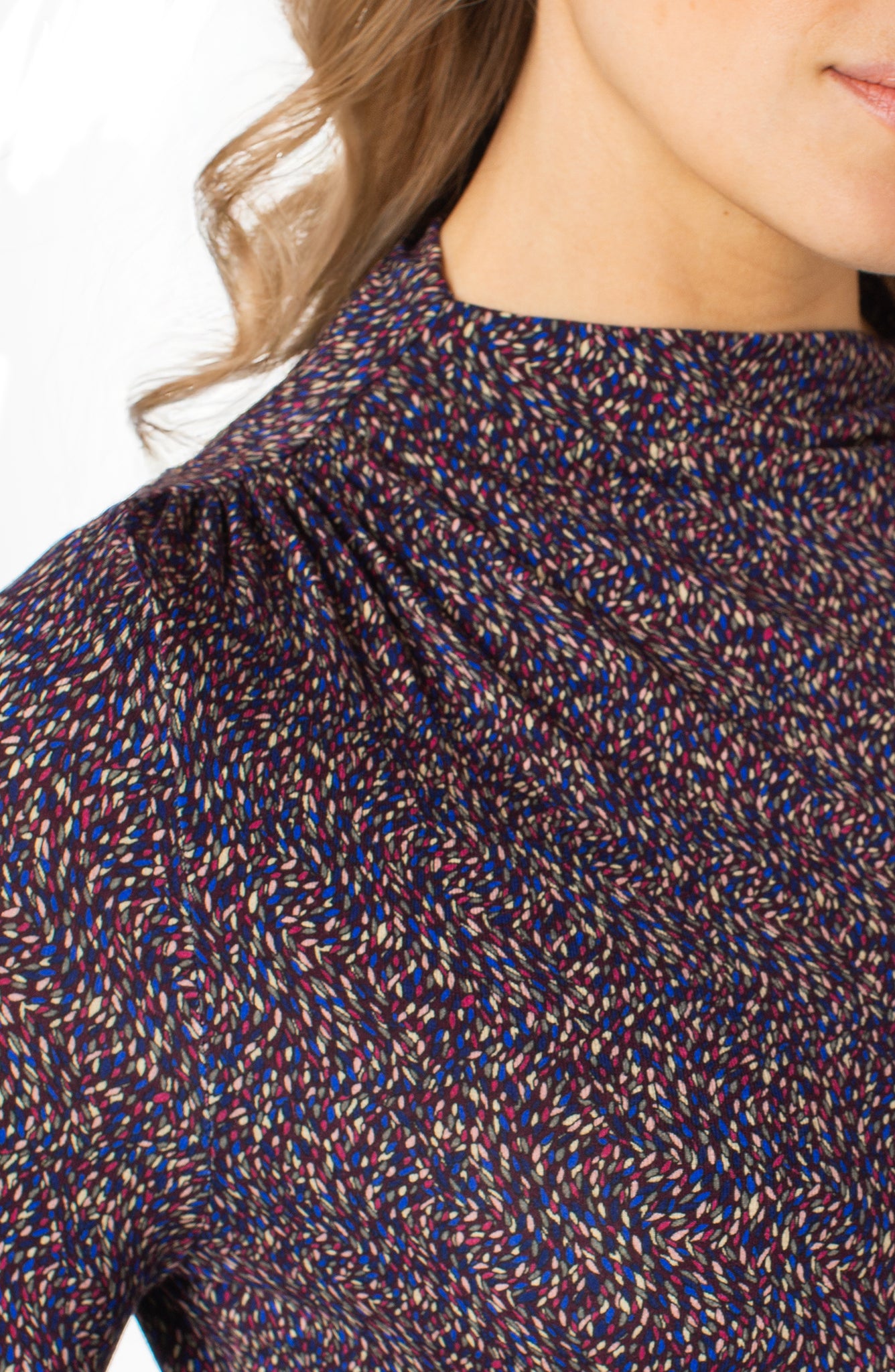 Long Sleeve Mock Neck Knit Top