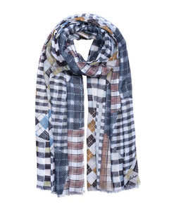 Patch Plaid Wrap