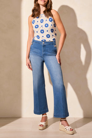 Brooke Hugging Palazzo 29" Inseam Marine Jeans