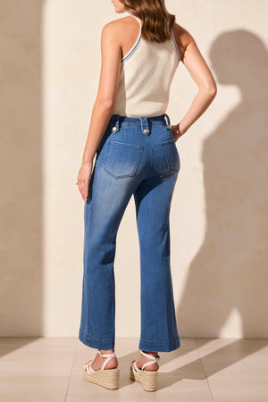 Brooke Hugging Palazzo 29" Inseam Marine Jeans