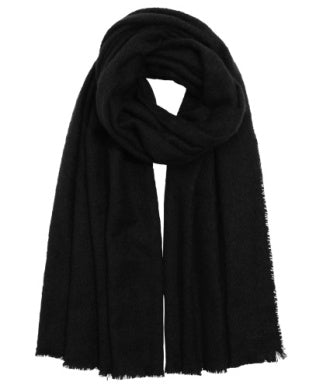 Buzzy Boucle Scarf | Black