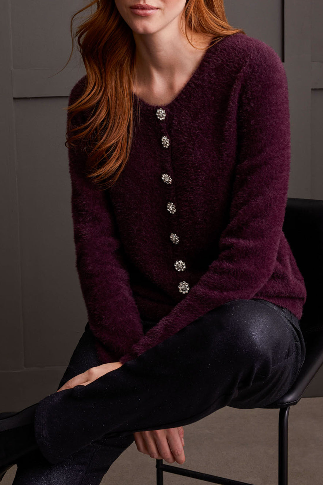 Fancy Button Cardigan Sweater