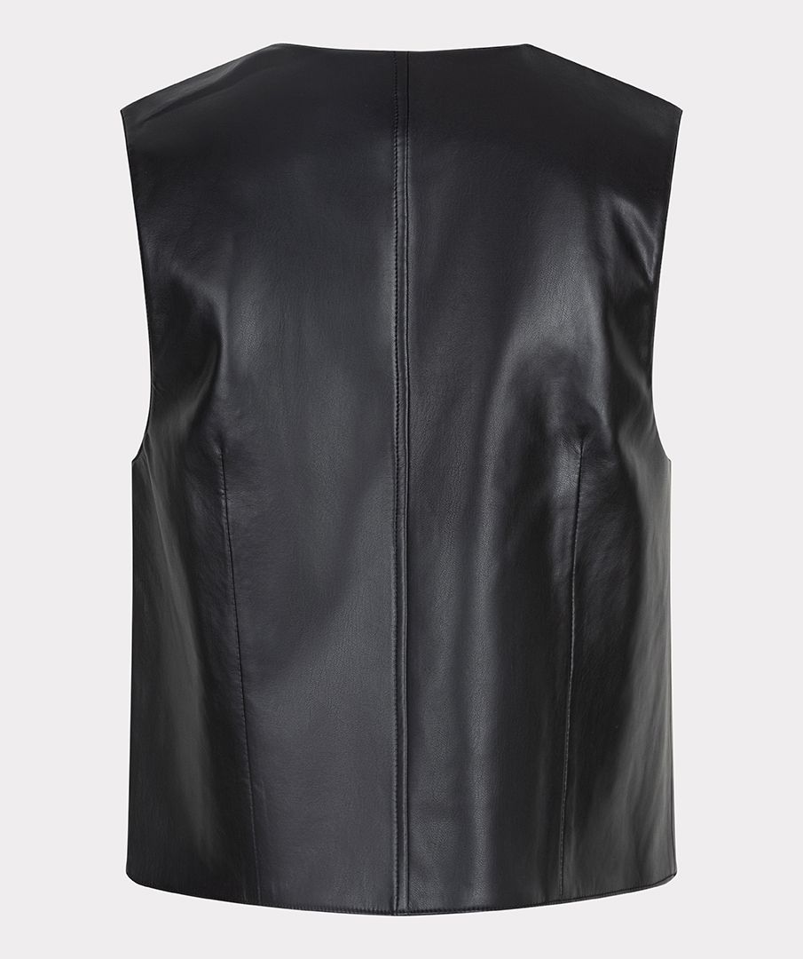 Vegan Leather Short Vest