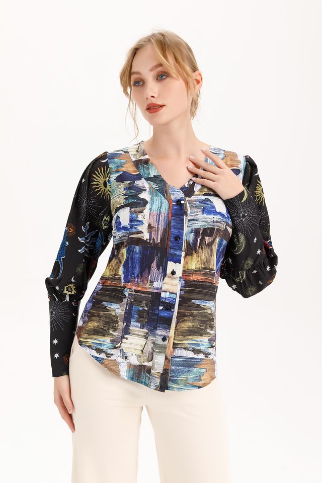 Poet Sleeve Cadaques Blouse