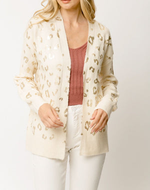 Shiny Leopard Cardi