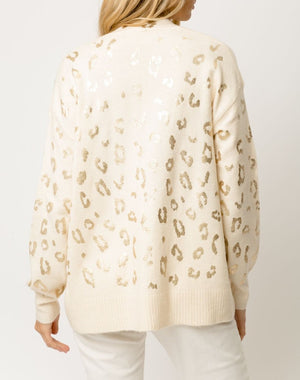 Shiny Leopard Cardi