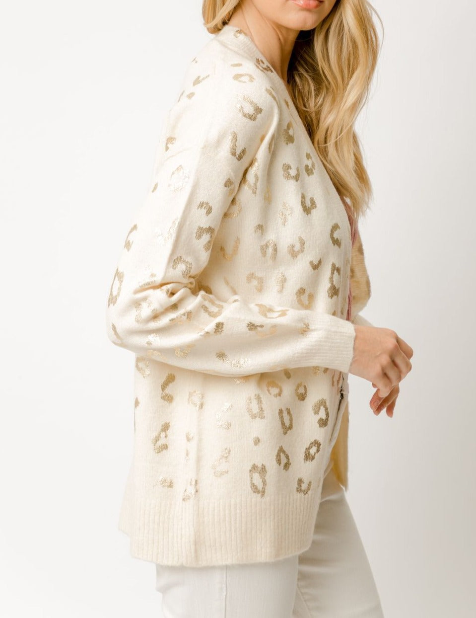 Shiny Leopard Cardi