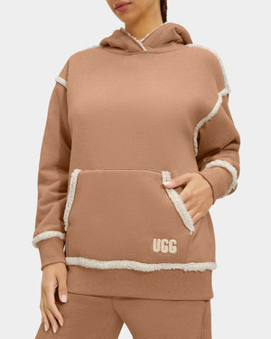 Joanne bonded fleece hoodie | Camel