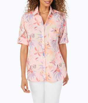 Seersucker Paradise Floral Shirt