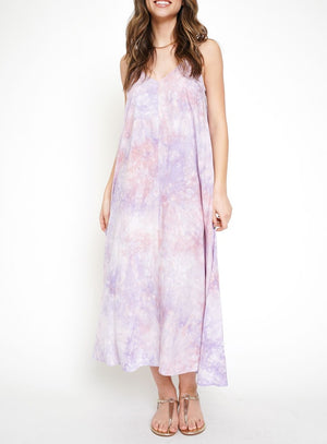 Tie Dye Maxi Dress | Blush