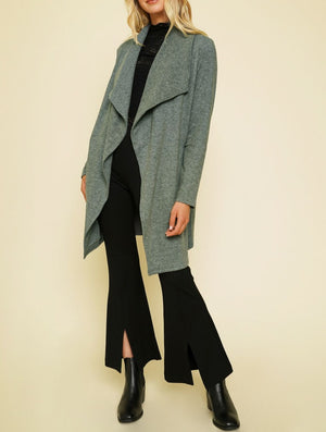 Shawl Collar Coat | Charcoal