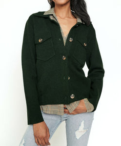 Button Front Sweater Jacket