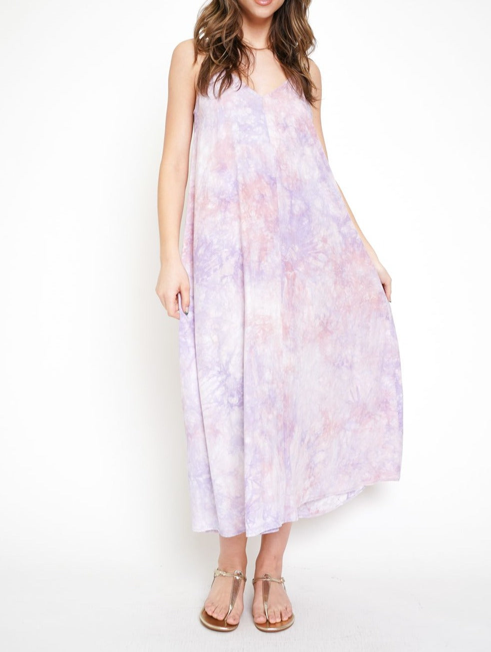 Tie Dye Maxi Dress | Blush