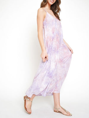 Tie Dye Maxi Dress | Blush