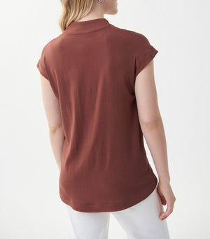 Dolman Sleeve V-Neck Top | Espresso