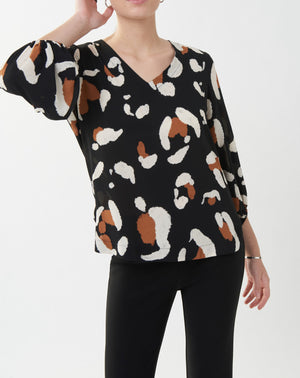 Sheer Animal Print Blouse