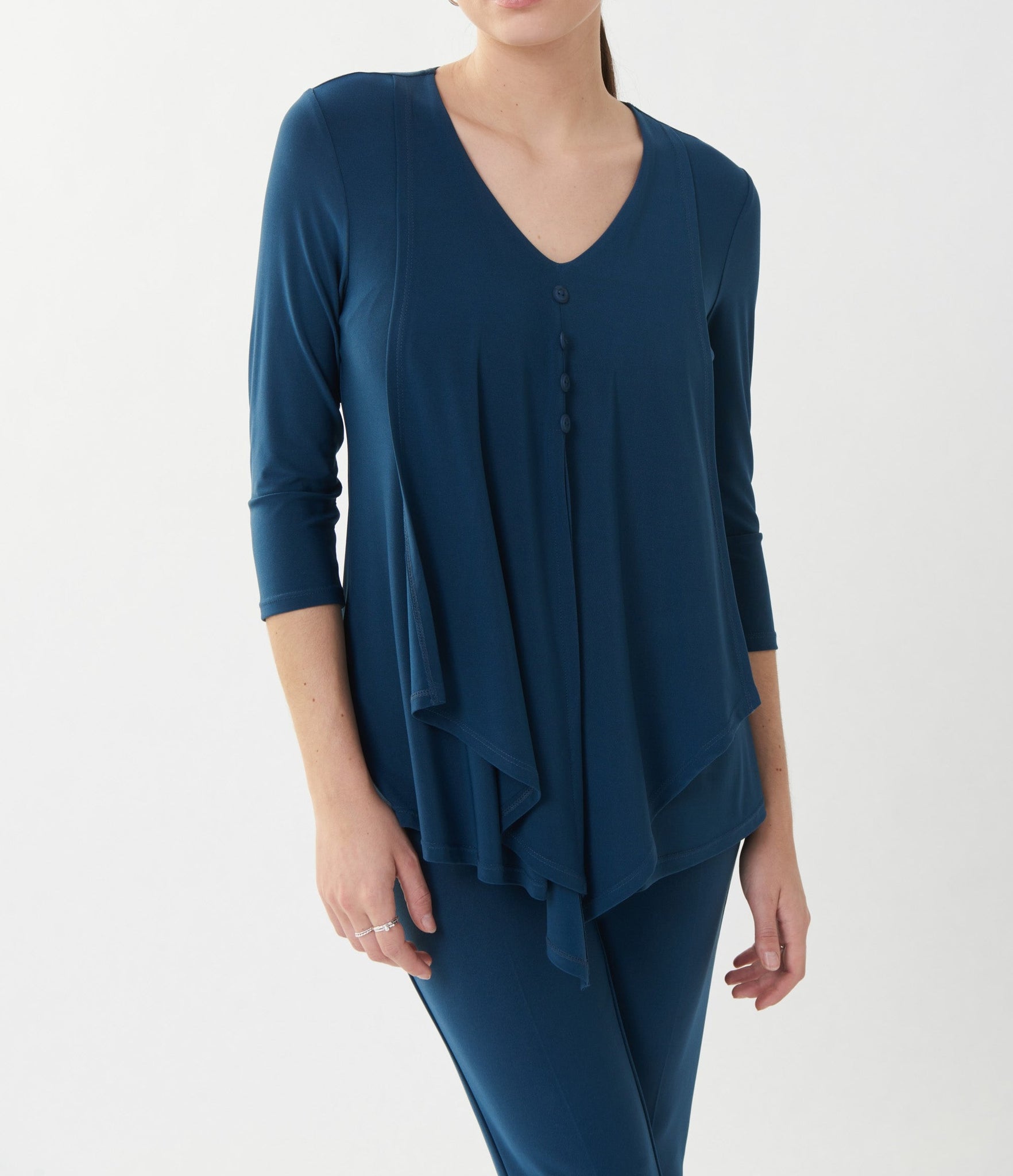 3/4 Length Sleeve V-Neck Top