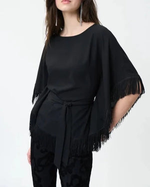 KImono Pullover Fringe | Black